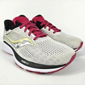 Saucony Guide 14 Women’s 8.5 Gray Pink Running Shoes Stability Support S10654-55